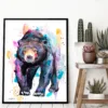 Sun bear walking, watercolor painting, limited edition art print by Slaveika Aladjova, view 4