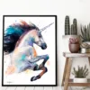 Unicorn watercolor painting, limited edition art print by Slaveika Aladjova, view 3