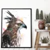 Changeable hawk-eagle watercolor painting, limited edition art print by Slaveika Aladjova