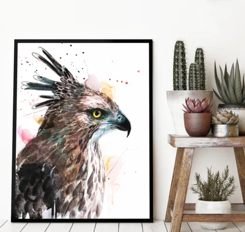Changeable Hawk-eagle watercolor painting print Changeable hawk-eagle watercolor painting, limited edition art print by Slaveika Aladjova