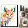 Fennec fox watercolor painting, limited edition art print by Slaveika Aladjova