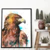 Golden eagle watercolor painting, limited edition art print by Slaveika Aladjova, view 2