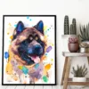 American Akita watercolor painting, limited edition art print by Slaveika Aladjova, view 4