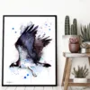 Osprey in flight watercolor painting, limited edition art print by Slaveika Aladjova
