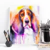 Basset Hound watercolor painting, limited edition art print by Slaveika Aladjova