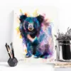 Sloth bear watercolor painting, limited edition art print by Slaveika Aladjova, view 4