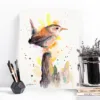 Wren watercolor painting, limited edition art print by Slaveika Aladjova