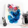 Blue and red butterflies watercolor painting, limited edition art print by Slaveika Aladjova, view 4