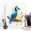 Blue jay watercolor painting, limited edition art print by Slaveika Aladjova, view 4