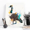 Canada goose watercolor painting, limited edition art print by Slaveika Aladjova, view 2