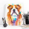 English Bulldog watercolor painting, limited edition art print by Slaveika Aladjova, view 3