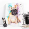 Fawn French bulldog puppy watercolor painting, limited edition art print by Slaveika Aladjova, view 2