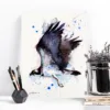 Osprey in flight watercolor painting, limited edition art print by Slaveika Aladjova, view 4