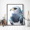 Black-chested buzzard-eagle watercolor painting, limited edition art print by Slaveika Aladjova, view 4