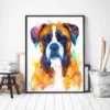 Boxer watercolor painting, limited edition art print by Slaveika Aladjova