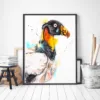 King vulture watercolor painting, limited edition art print by Slaveika Aladjova, view 3