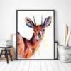 Steenbok watercolor painting, limited edition art print by Slaveika Aladjova, view 3
