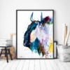 Blue wildebeest gnu watercolor painting, limited edition art print by Slaveika Aladjova, view 4
