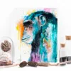 Colorful chimpanzee watercolor painting, limited edition art print by Slaveika Aladjova