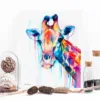Giraffe watercolor painting, limited edition art print by Slaveika Aladjova, view 2