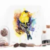 American goldfinch watercolor painting, limited edition art print by Slaveika Aladjova, view 2
