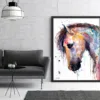 Horse portrait watercolor painting, limited edition art print by Slaveika Aladjova, view 3