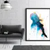 Whale shark from above, watercolor painting, limited edition art print by Slaveika Aladjova, view 3