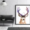 Mule deer watercolor painting, limited edition art print by Slaveika Aladjova, view 3
