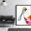 Roseate spoonbill watercolor painting, limited edition art print by Slaveika Aladjova, view 4