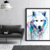 Arctic wolf watercolor painting, limited edition art print by Slaveika Aladjova, view 3