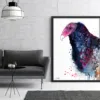 Turkey vulture watercolor painting, limited edition art print by Slaveika Aladjova, view 3