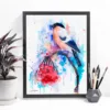 Bullfinch watercolor painting, limited edition art print by Slaveika Aladjova, view 2