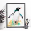 Gentoo penguin watercolor painting, limited edition art print by Slaveika Aladjova, view 2