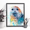 Harbor seal watercolor painting, limited edition art print by Slaveika Aladjova, view 3