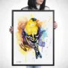 American goldfinch watercolor painting, limited edition art print by Slaveika Aladjova, view 4