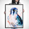 American kestrel watercolor painting, limited edition art print by Slaveika Aladjova, view 3