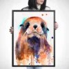 Fur seal watercolor painting, limited edition art print by Slaveika Aladjova, view 4