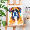 Boxer watercolor painting, limited edition art print by Slaveika Aladjova, view 3