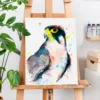 Lanner falcon watercolor painting, limited edition art print by Slaveika Aladjova
