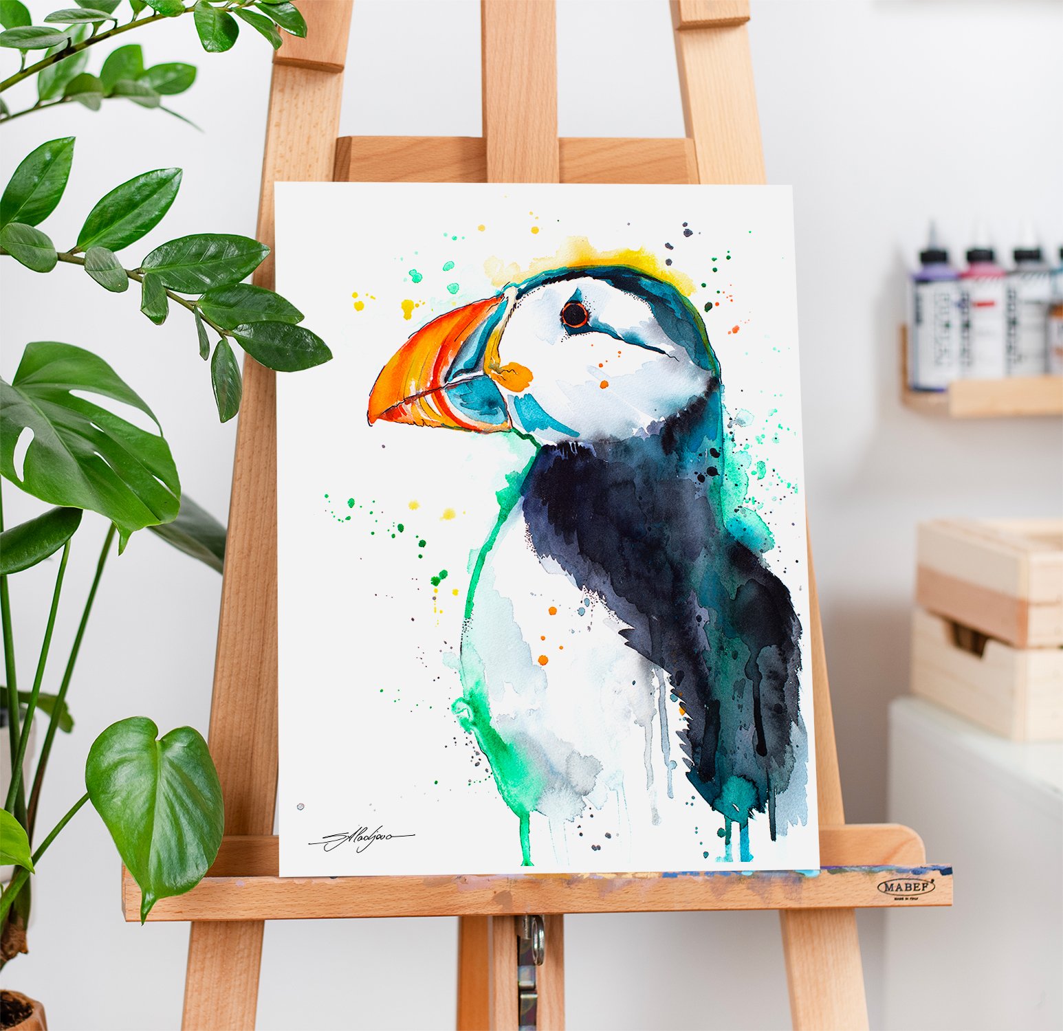 What Collectors Say 2 Atlantic puffin watercolor painting print by Slaveika Aladjova