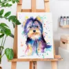 Yorkshire Terrier watercolor painting, limited edition art print by Slaveika Aladjova, view 2