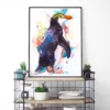 Royal penguin watercolor painting, limited edition art print by Slaveika Aladjova, view 4