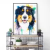 Bernese Mountain Dog watercolor painting, limited edition art print by Slaveika Aladjova, view 4