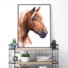 Suffolk Punch horse watercolor painting, limited edition art print by Slaveika Aladjova, view 4