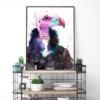 White-headed vulture watercolor painting, limited edition art print by Slaveika Aladjova, view 4