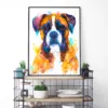 Boxer watercolor painting, limited edition art print by Slaveika Aladjova, view 2
