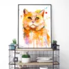 Ginger cat watercolor painting, limited edition art print by Slaveika Aladjova