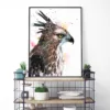 Changeable hawk-eagle watercolor painting, limited edition art print by Slaveika Aladjova, view 4