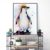 Chinstrap penguin watercolor painting, limited edition art print by Slaveika Aladjova