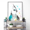 Cockatiel watercolor painting, limited edition art print by Slaveika Aladjova, view 4